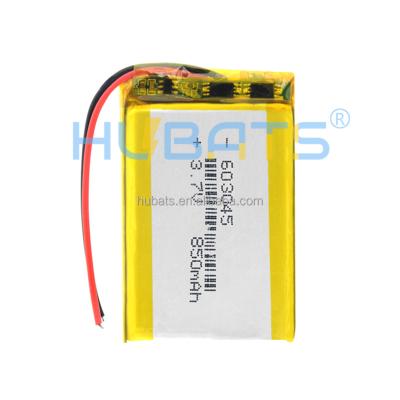 China Toys 603045 850mAh 3.7v Li-Polymer Battery 063045 Rechargeable Lipo Replacement For Speaker Alarm MP3 MP4 GPS Toy for sale