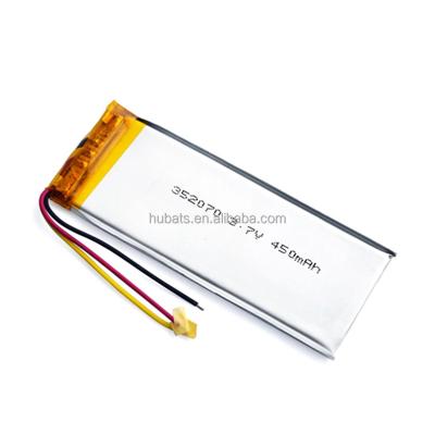 China Toys 352070 450mAh 3.7V Li-polymer Rechargeable Battery 302070 Batteries For Phone MP3 MP4 for sale