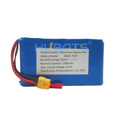 China Electric bicycles/scooters 7S1P 18650 2200mAh 25.2v lithium ion battery pack 25.9v Li-ion rechargeable batteries for electric bicycle for sale