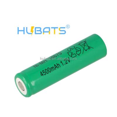 China Toys 18670 Rechargeable Battery Cell 4500mAh Size 1.2v Ni-MH 4/3A For Assembling Industrial for sale