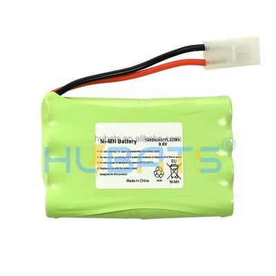 China Rechargeable Toys 9.6V 1200mAh NI-MH AA Battery Pack with Tamiya Connector for RC Car Boat Robots Tank for sale