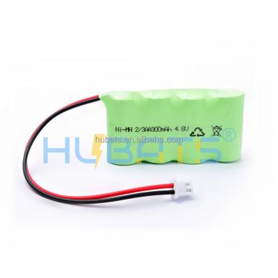 China Rechargeable Toys 2/3AA 300mAh 4.8v Ni-MH Battery For LED Light Rc Toy Car Truck Bug Reflector for sale