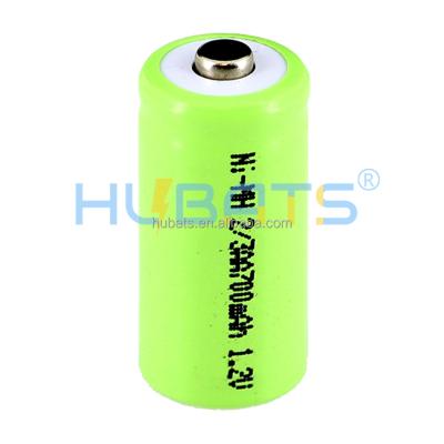 China Top Rechargeable Toys 2/3AA 700mAh 1.2v Button Battery Ni-MH Cell For Solar Decorations for sale