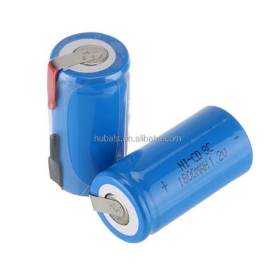 China Power Tools Sc 1800mAh 1.2v Rechargeable Ni-Cd Sub C Battery Cells With Tags For Power Tools for sale