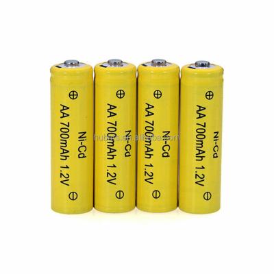 China Toys NI-CD AA Rechargeable Batteries 1.2V NiCd aa 700mAh for RC Car Toy Electric Remote Control Solar Light for sale