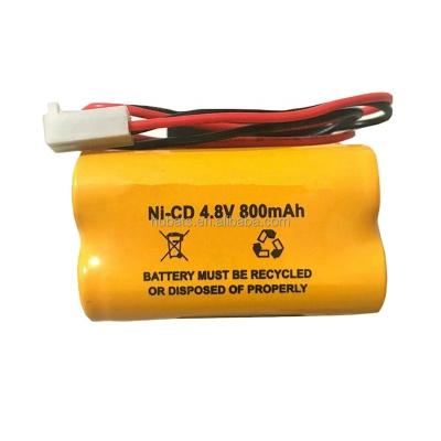 China Rechargeable Toys 4.8v 800mah AA 4.8V Ni-Cd Battery Pack For RC Cars Boat Toy Battery AA 800mah NiCd Batteries for sale