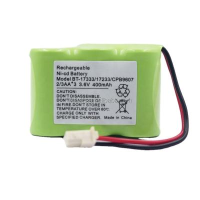 China Toys Hubats 2/3AA 400mAh 3.6V Nickel Cadmium Battery For BT17333 17233 9607 NiCd 2/3AA 3.6v Replacement Battery for sale