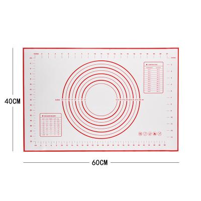 China Silicone Rubber Kitchen Pastry Bread Rolling Noodle Silicone Mat Baking Mat Non-Stick High Temperature Flour Measuring Tool for sale