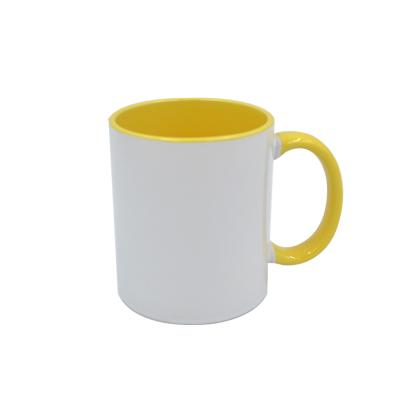 China 11OZ viable Amazon Hot-selling two-color thermal image layer transfer ceramic coffee mug for sale