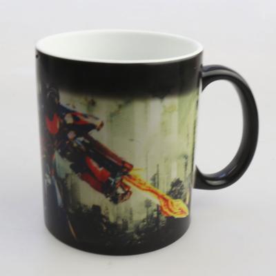 China Viable Transformers Attack Animation Film and Television Peripheral Ceramic Color Coffee Mug Cartoon Changing Wate Creative Christmas Gift for sale