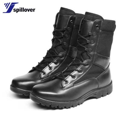 China New High Quality Black Half Boots Defense Equipment Tactical Boots Whip Leather Rubber Combat Boots for sale