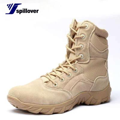 China High Quality Tactical Outdoor RubberTactical Combat Boots Zipper Side Desert Boots Combat Boots Increasing Boots for sale