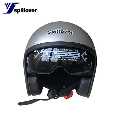 China Cool EEC DOT Open Face Motorcycle Vintage Helmet Single Lens for sale