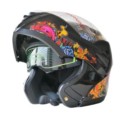 China Cool Custom ABS Flip Up Helmet Full Face Helmet Motorcycle Helmet for sale