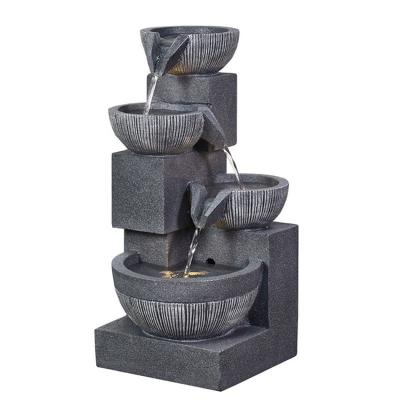 China Europe Customized Large Garden Fountain Outdoor Decoration Hand Carved Marble Natural Stone Fountain for sale