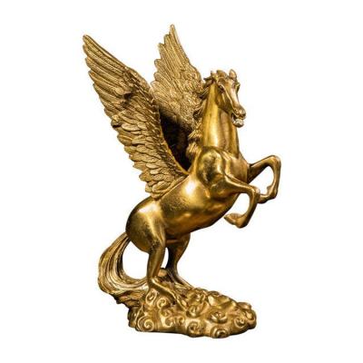 China Europe Customized Sculpture Fiberglass Reinforced Plastic Gold Wing Pegasus Pendant Cast Copper Stainless Steel for sale