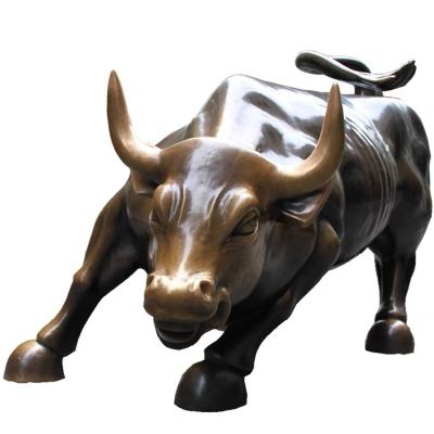 China Europe Famous Outdoor Wall Street Bronze Sculpture Bronze Decoration Bull Statue Bull for sale