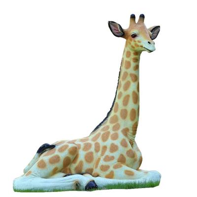 China Europe Customized Modern Decoration, Life Size Fiberglass Giraffe Sculpture, Outdoor Resin Giraffe Statue for sale