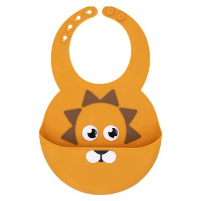 China Eco-Friendly Babi Eating Feeding Bibs Durable Silicone BPA Free Waterproof Baby Bib Soft Adjustable Bibs for sale