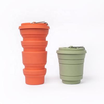 China BPA Free Collapsible Collapsible Silicone Drinking Water Cup Bottle For Travel Camping Hiking Outdoor Sports for sale