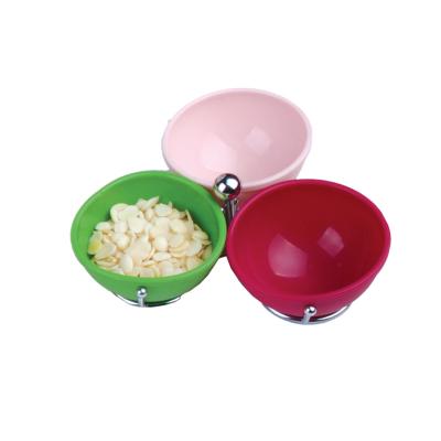 China 3Pcs Fashionable Non-Toxic Snack Containers Small Silicone Bowls For Kids for sale