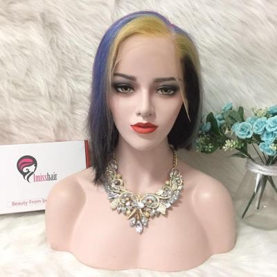 China 100 Percent Hair Ffront Lace Wig Wholesale Body Wave Imiss Hair Colored Wigs High Quality Colorful Lace Wigs for sale