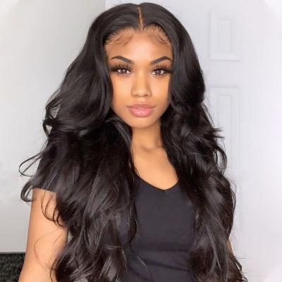 China Brazilian Lace Front Wig 200% Density Lace Front Wig 100% Human Hair Pulled And Body Wave Double Weft for sale