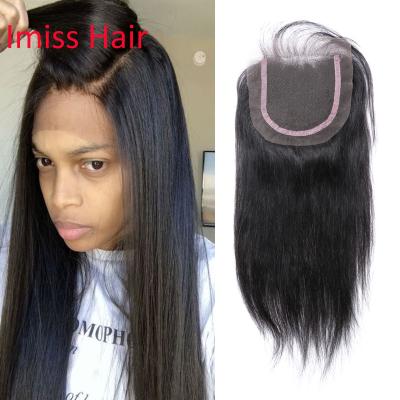 China 2017 Price 4*4 Silky Straight Machine Double Weft Free Middle Lace Closure Hair Strong Cheap Wholesale Lace Closure for sale