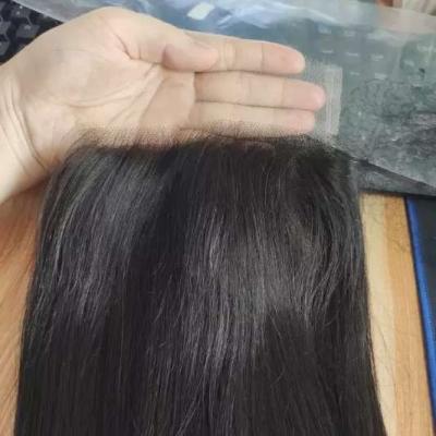 China Double Swiss Lace 5x5 Hd Closure Thin Hd Transparent Machine Weft Aligned Virgin Hair Cuticle Cheap 100% Strong for sale