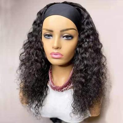 China Wholesale Price Jerry Curl Hand Band Wavy Hand Band Hair Wig Texture Frontal Wig For Black Women for sale