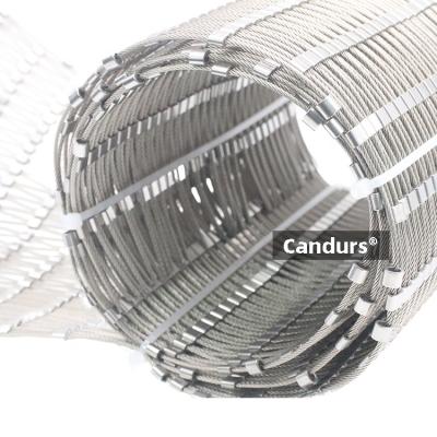 China Custom Type 316 Stainless Steel Wire Rope Aviary Bird Zoo Bird Zoo Flexible Plain Weave 20mm 25mm 30mm 35mm Black Flexible Ferrule Mesh for sale