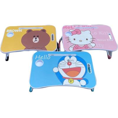 China Adjustable Portable Laptop Table Cartoon MDF Foldable Computer Desk (Height) On Bed for sale