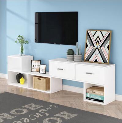 China New Design White Model MDF TV Cabinet Easy Installation Living Room Furniture Wooden Cabinets Rack Stand for sale