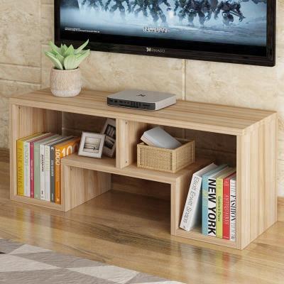 China Easy Installation Wooden Living Room Furniture General Purpose MDF Wood TV Stands Bookcase Storage Rack for sale