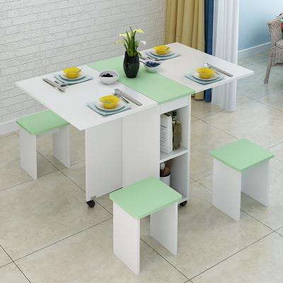 China CLJS Solid Wood New Design Multifunctional Folding Wooden Dinner Table Set for sale