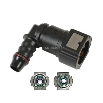 China Hose Lines Plug SAE 9.89mm-ID8mm Female Quick Connector For Car Fuel Urea Waterline System Nylon Hose Rubber Hose Ends Connect for sale