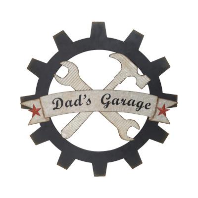 China Antique Imitation Dad's Garage Vintage Metal Sign Wall Decor Decorative Metal Wall Trim for sale