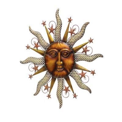 China Traditional Indoor And Outdoor Sun Face Art Sculpture Decoration Copper Sun Shade Face for sale