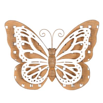 China Contemporary 3D Butterfly Metal Wall Decor Hanging Wall Customized Butterfly Sculpture Art Home Decoration for sale