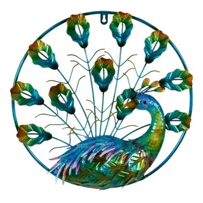 China Traditional Home Decoration Metal Peacock Wall Decor Decorative Metal for sale