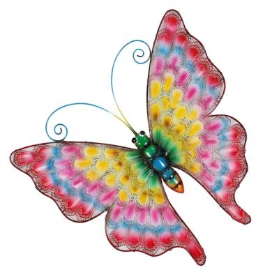 China Art Decorative 3d Butterfly Wall Decor Metal Iron Insect Wall Art Decor Home Hanging for sale