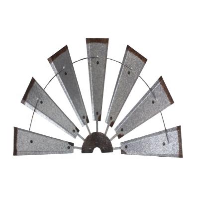 China Traditional Home Decoration Metal Windmill Wall Decor Half-Windmill Wall Sculpture for sale