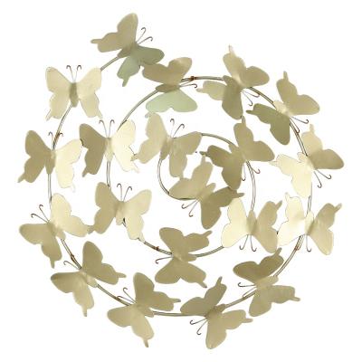 China Minimalist Butterfly Metal Butterfly Wall Sculpture Bronze Metal Wall Decor for sale