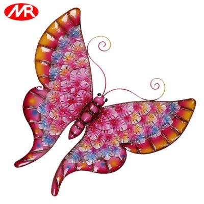 China Rustic Hot Selling Butterfly Metal Wall Hanging Modern Home Decoration 3D Butterfly for sale