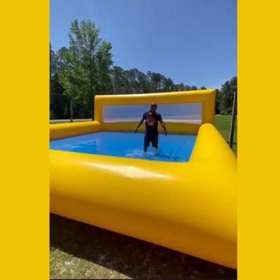 China Water Play Giant Inflatable Beach Volleyball Court / Inflatable Water Volleyball Field For Sale for sale