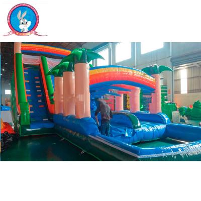 China Inflatable Pool Water Slide screamer water swimming pool slide for sale