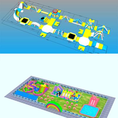 China Beach inflatable Water Park Projects floating water park aqua inflatable lake inflatable sea water park for sale