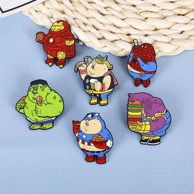 China America's Unique Ready To Ship Lapel Soft Bulk Badge Metal Cloth Marvel Avengers Super Heroes Funny Enamel Pins for sale