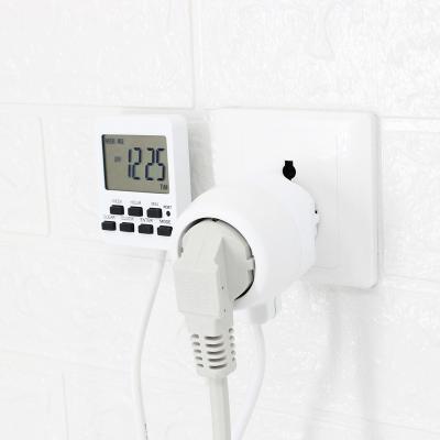 China Programmable Timer Digital Countdown Timer Switch Socket Outlet Residential/Multi-Purpose Electronic Socket Outlet for sale