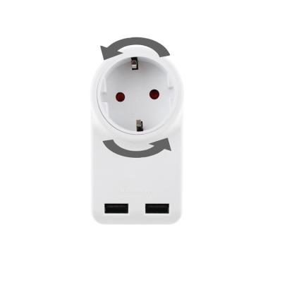 China Power Electronic Manual Rotate Power Socket USB Extension Desktop Socket Without Cabel for sale